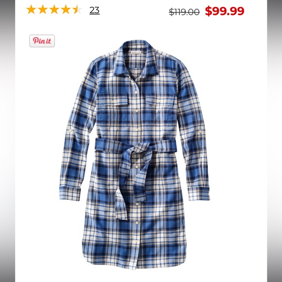 L.L. Bean Flannel Dress - Picture 8 of 8